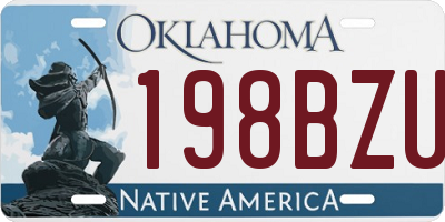 OK license plate 198BZU