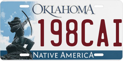 OK license plate 198CAI