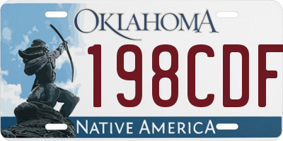 OK license plate 198CDF