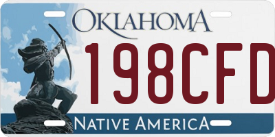 OK license plate 198CFD