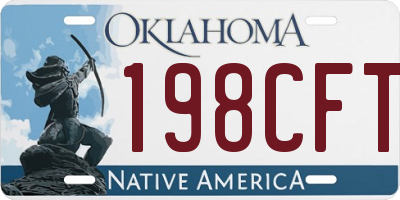 OK license plate 198CFT