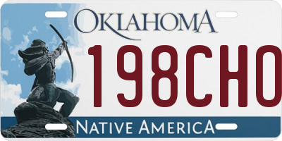 OK license plate 198CHO