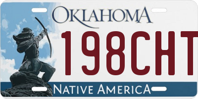 OK license plate 198CHT