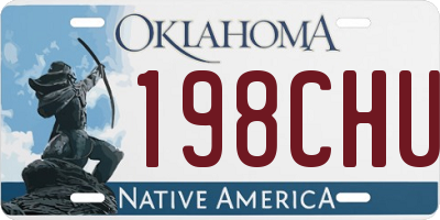OK license plate 198CHU