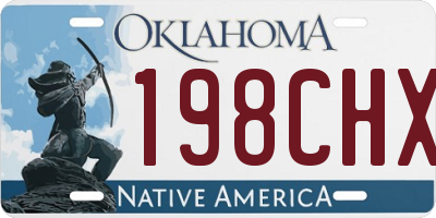 OK license plate 198CHX