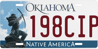 OK license plate 198CIP