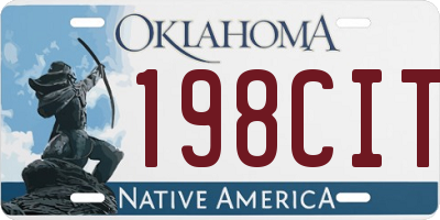OK license plate 198CIT