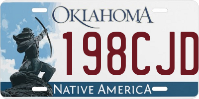 OK license plate 198CJD