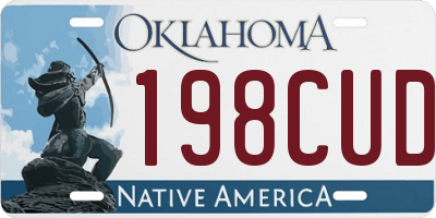 OK license plate 198CUD