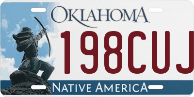 OK license plate 198CUJ