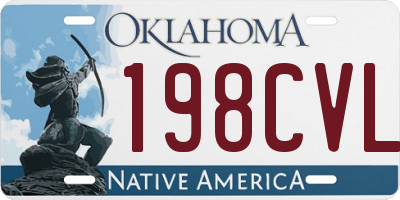 OK license plate 198CVL