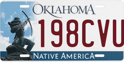 OK license plate 198CVU