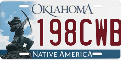 OK license plate 198CWB