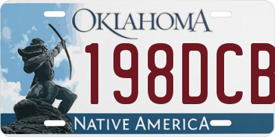 OK license plate 198DCB