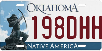 OK license plate 198DHH