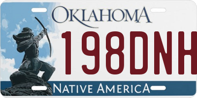 OK license plate 198DNH
