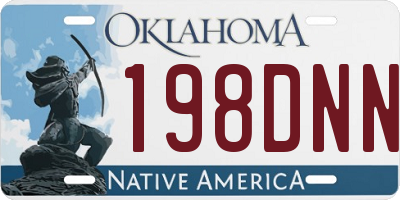 OK license plate 198DNN