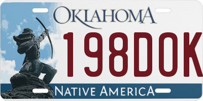 OK license plate 198DOK
