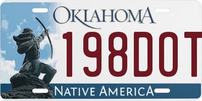 OK license plate 198DOT