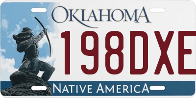 OK license plate 198DXE