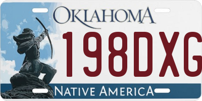 OK license plate 198DXG