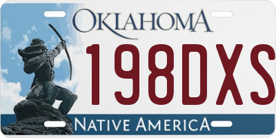 OK license plate 198DXS