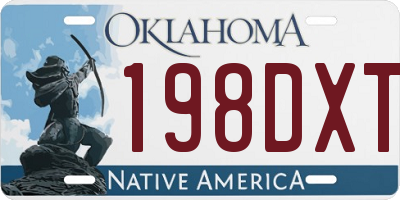 OK license plate 198DXT