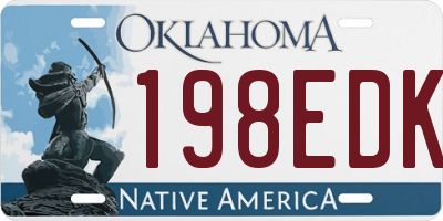 OK license plate 198EDK
