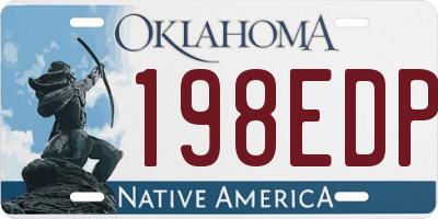 OK license plate 198EDP