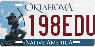 OK license plate 198EDU