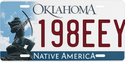 OK license plate 198EEY
