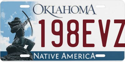OK license plate 198EVZ