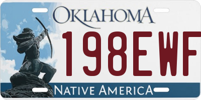 OK license plate 198EWF