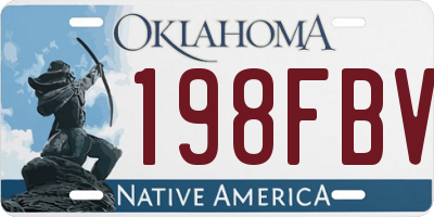 OK license plate 198FBV