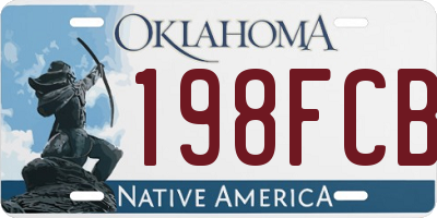 OK license plate 198FCB