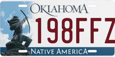 OK license plate 198FFZ