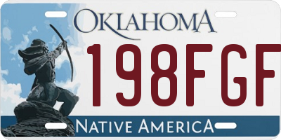 OK license plate 198FGF