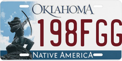 OK license plate 198FGG