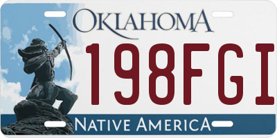 OK license plate 198FGI