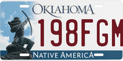 OK license plate 198FGM