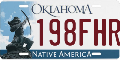 OK license plate 198FHR