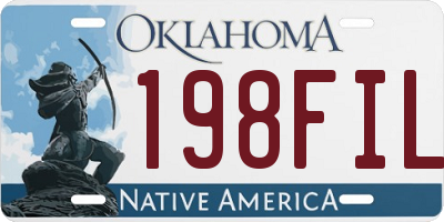 OK license plate 198FIL