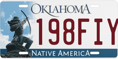 OK license plate 198FIY