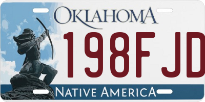 OK license plate 198FJD