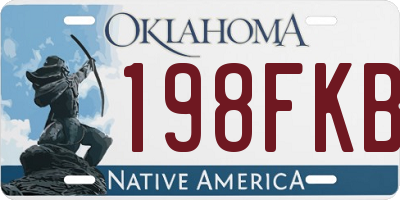OK license plate 198FKB