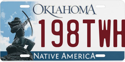 OK license plate 198TWH