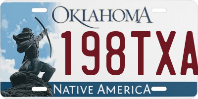 OK license plate 198TXA