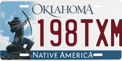 OK license plate 198TXM