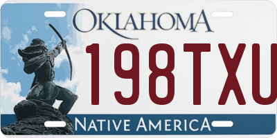OK license plate 198TXU