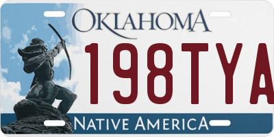 OK license plate 198TYA
